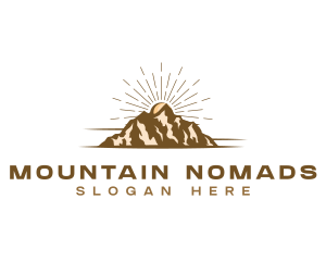 Mountain Sun Nature logo design