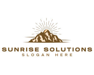 Mountain Sun Nature logo design