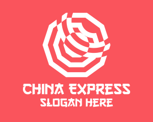 Geometric Chinese Bagua  logo design