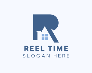 Real Estate House Letter R logo design