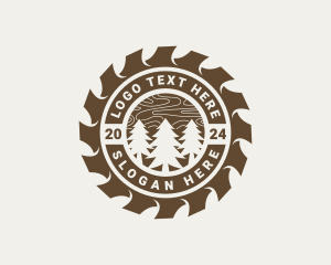 Woodcutter Logging Sawmill logo