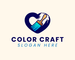 Heart Brush Painting logo