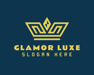 Gold Diamond Crown logo design