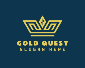 Gold Diamond Crown logo design