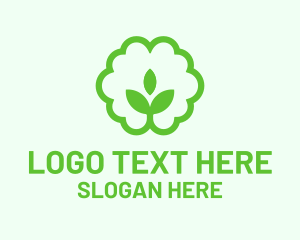 Green Sprout Brain logo design