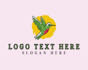 Hummingbird Aviary Wings logo design