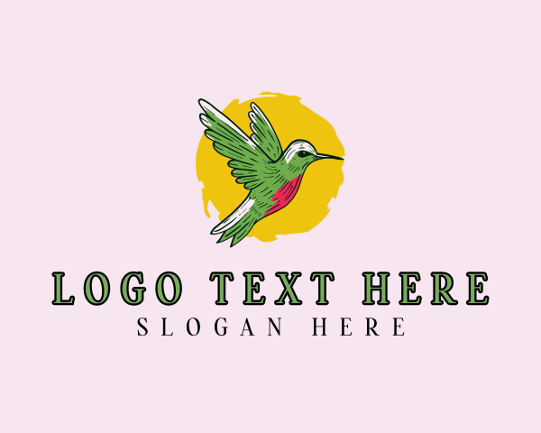 Hummingbird logo example 2