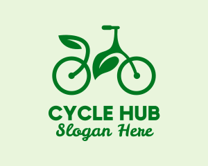 Green Eco Bicycle logo design