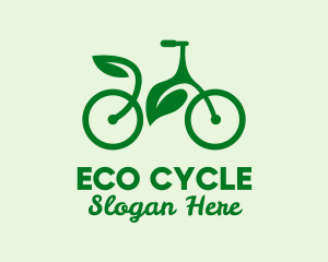 Green Eco Bicycle logo design