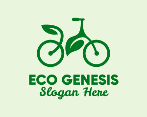 Green Eco Bicycle logo design