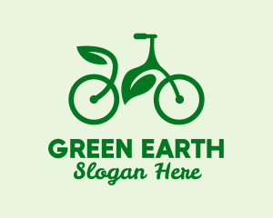 Green Eco Bicycle logo design