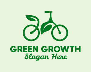 Green Eco Bicycle logo design