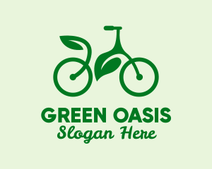 Green Eco Bicycle logo design