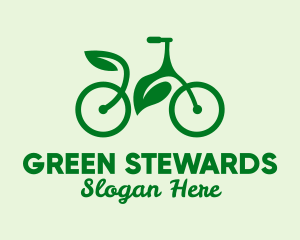 Green Eco Bicycle logo design