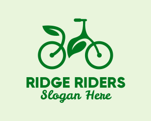 Green Eco Bicycle logo design