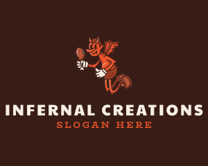 Chicken Devil Cartoon logo design