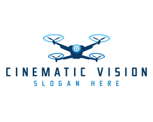 Drone Flying Aviation logo design