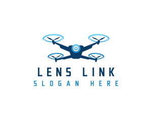 Drone Flying Aviation logo design