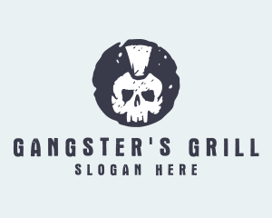 Mohawk Skull Gangster logo