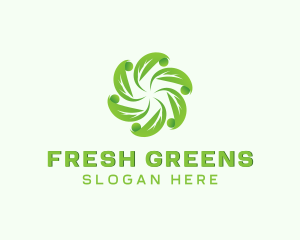 Natural Organic Herb Leaf logo