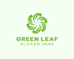 Natural Organic Herb Leaf logo design