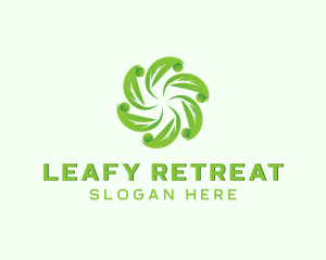 Natural Organic Herb Leaf logo design