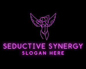 Neon  Lady Seductress logo design