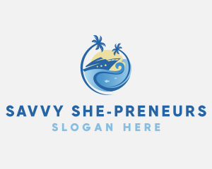 Travel Yacht Tourism logo design