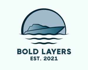 Luxury Boat Yacht Sailing logo design