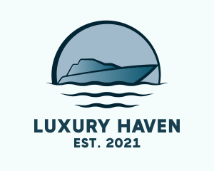 Luxury Boat Yacht Sailing logo design