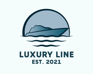 Luxury Boat Yacht Sailing logo design