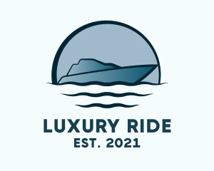 Luxury Boat Yacht Sailing logo design