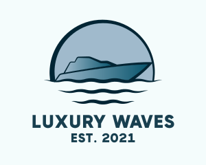 Luxury Boat Yacht Sailing logo