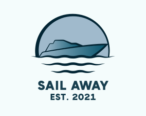 Luxury Boat Yacht Sailing logo design