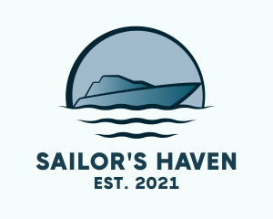 Luxury Boat Yacht Sailing logo