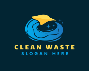 Cleaning Water Sponge logo design