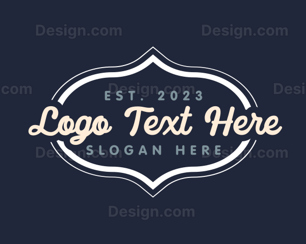 Retro Cursive Business Logo