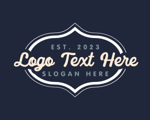 Retro Cursive Business logo design