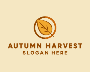 Natural Autumn Leaf logo