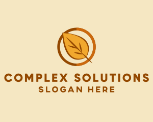 Natural Autumn Leaf logo design