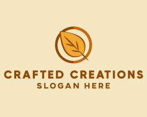 Natural Autumn Leaf logo design