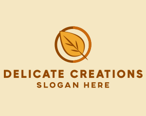 Natural Autumn Leaf logo design