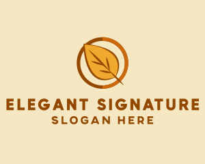 Natural Autumn Leaf logo design