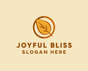 Natural Autumn Leaf logo design