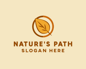 Natural Autumn Leaf logo design