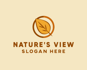 Natural Autumn Leaf logo design