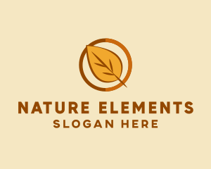 Natural Autumn Leaf logo design