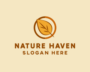 Natural Autumn Leaf logo design