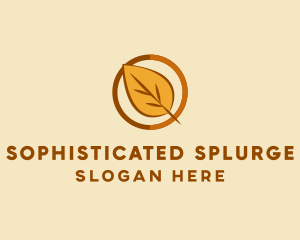 Natural Autumn Leaf logo design