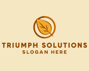 Natural Autumn Leaf logo design